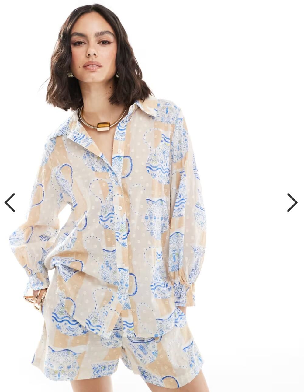 Never Fully Dressed Sicilian Geanie Shirt in Teapot Print US Size 2